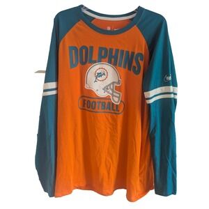 Nike NFL Miami Dolphins Classic  Long Sleeve T Shirt Throwback Men's XL Football